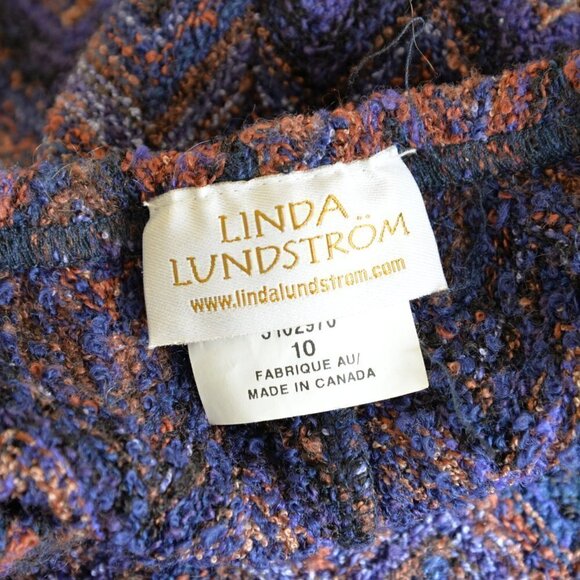 Zig Zag Knit Vintage Linda Lundstrom Wool Mohair Maxi Skirt Size 10 - Picture 4 of 7